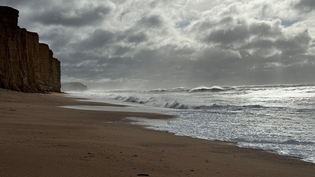 Rough sea along the Dorset coastline on Friday 23 October 2026
