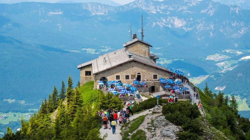 A view of the Eagle's Nest building on a sunny summer's day